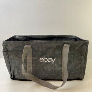 Ebay Logo Grey Fabric Tote Bag With Handles eBayana